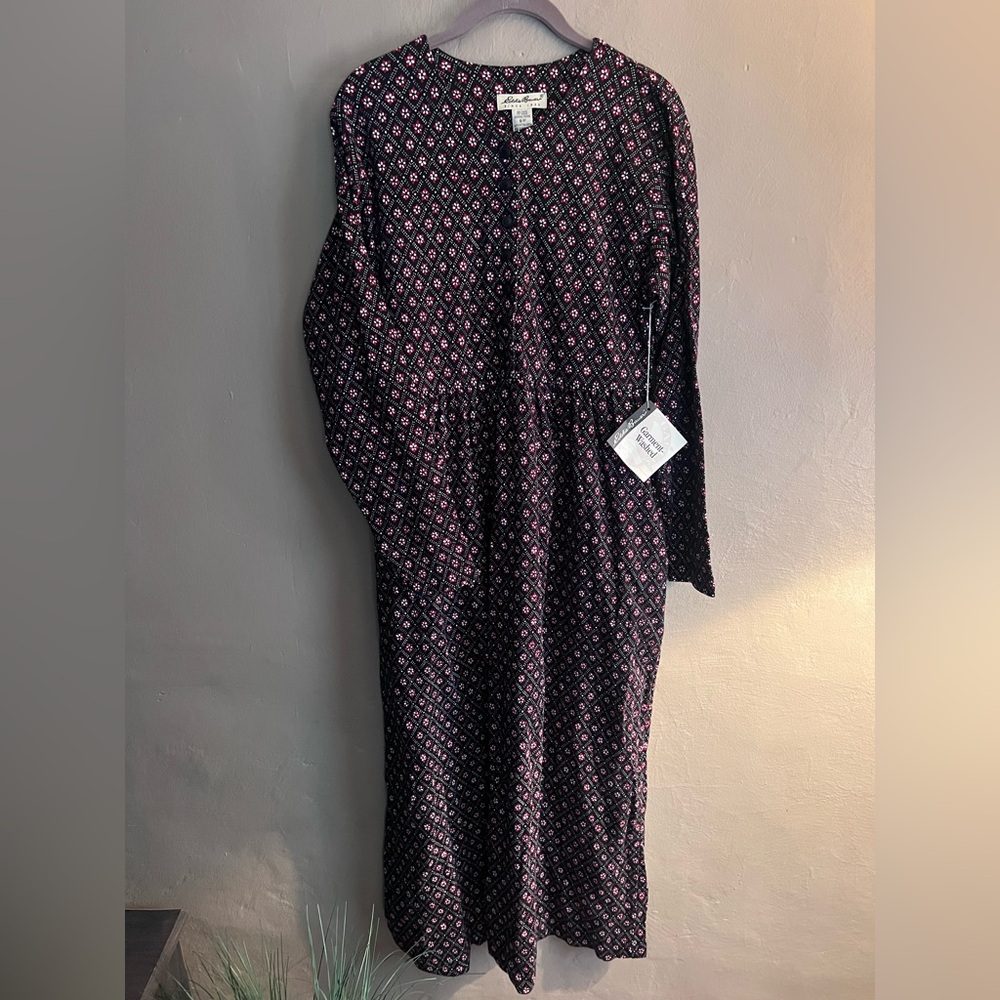 Eddie Bauer Black and Pink Maxi Dress